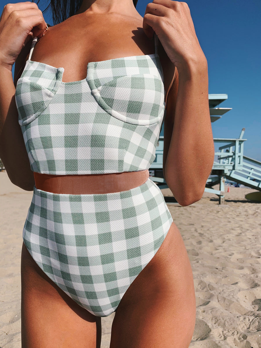 The Kaity - Green Gingham